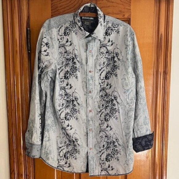 Johnston & Murphy Western Style Snap Button Slim Fit Shirt Woman's Size Large - Picture 2 of 8